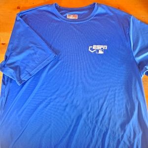 A4 ESPN Sports T shirt Men's Adult 2XL XXL Graphic MLB Baseball Blue Polyester